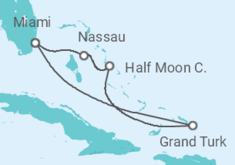 Reiseroute der Kreuzfahrt  EASTERN CARIBBEAN - Carnival Cruise Line