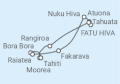 Reiseroute der Kreuzfahrt  Französisch-polynesien - Silversea