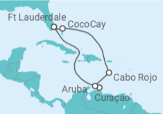 Reiseroute der Kreuzfahrt  Curaçao, Aruba - Royal Caribbean