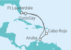 Reiseroute der Kreuzfahrt  Aruba - Royal Caribbean