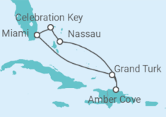 Reiseroute der Kreuzfahrt  EASTERN CARIBBEAN - Carnival Cruise Line
