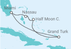 Reiseroute der Kreuzfahrt  EASTERN CARIBBEAN - Carnival Cruise Line