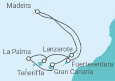 Reiseroute der Kreuzfahrt  Kanaren & Madeira All Inclusive + Gran Canaria - MSC Cruises