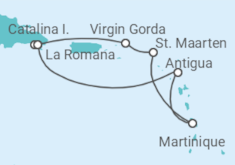 Reiseroute der Kreuzfahrt  Sint Maarten, Martinique, Antigua Und Barbuda Alles Inklusive - MSC Cruises
