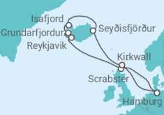Reiseroute der Kreuzfahrt  Vulkane, Wasserfälle und Trolle Alles Inklusive - Costa Kreuzfahrten