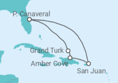 Reiseroute der Kreuzfahrt  Eastern Caribbean with Puerto  Rico - Princess Cruises