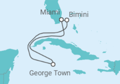 Reiseroute der Kreuzfahrt  Kaimaninseln - Virgin Voyages
