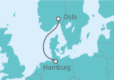 Reiseroute der Kreuzfahrt  4 Tage - Kurzreise Oslo - ab/bis Hamburg - Mein Schiff