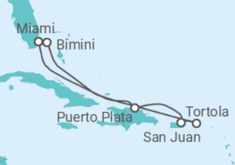 Reiseroute der Kreuzfahrt  Puerto Rico, Britische Jungferninseln - Virgin Voyages