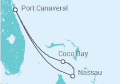 Reiseroute der Kreuzfahrt  Bahamas - Royal Caribbean