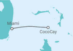 Reiseroute der Kreuzfahrt  USA - Royal Caribbean