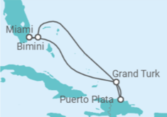 Reiseroute der Kreuzfahrt  Bahamas - Virgin Voyages