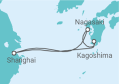 Reiseroute der Kreuzfahrt  Japan - Royal Caribbean
