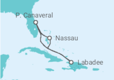 Reiseroute der Kreuzfahrt  Bahamas - Royal Caribbean