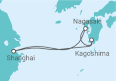 Reiseroute der Kreuzfahrt  Japan - Royal Caribbean