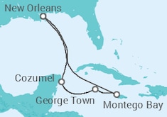 Reiseroute der Kreuzfahrt  Mexiko, Kaimaninseln, Jamaika - Royal Caribbean