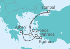Reiseroute der Kreuzfahrt  A Journey through Legendary Marvels & Cultural Fusion - Explora Journeys