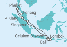 Reiseroute der Kreuzfahrt  Thailand, Malaysia - Celebrity Cruises