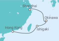 Reiseroute der Kreuzfahrt  Japan - Royal Caribbean