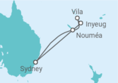 Reiseroute der Kreuzfahrt  Vanuatu, Nauru - Royal Caribbean