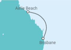 Reiseroute der Kreuzfahrt  Australien - Royal Caribbean