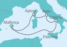 Reiseroute der Kreuzfahrt  7 Nächte - La dolce vita - ab/bis Palma - mit Flug - Mein Schiff
