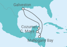 Reiseroute der Kreuzfahrt  WESTERN CARIBBEAN - Carnival Cruise Line