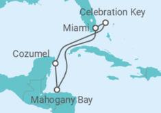 Reiseroute der Kreuzfahrt  WESTERN CARIBBEAN - Carnival Cruise Line