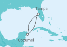 Reiseroute der Kreuzfahrt  WESTERN CARIBBEAN - Carnival Cruise Line