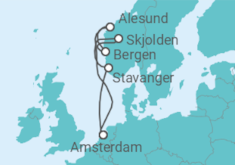 Reiseroute der Kreuzfahrt  Norwegen - Celebrity Cruises