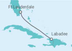 Reiseroute der Kreuzfahrt  USA - Royal Caribbean