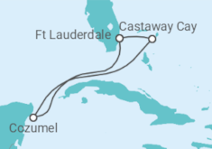 Reiseroute der Kreuzfahrt  Mexiko - Disney Cruise Line