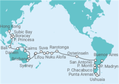 Reiseroute der Kreuzfahrt  Kleine Weltreise Costa Serena 2026 - Costa Kreuzfahrten