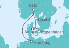 Reiseroute der Kreuzfahrt  A Journey of Design, Heritage & Harbours - Explora Journeys
