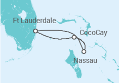 Reiseroute der Kreuzfahrt  Bahamas - Royal Caribbean
