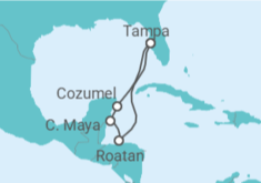 Reiseroute der Kreuzfahrt  Mexiko, Honduras - Royal Caribbean