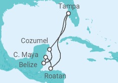 Reiseroute der Kreuzfahrt  Honduras, Belize, Mexiko - Royal Caribbean