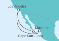 Reiseroute der Kreuzfahrt  Mexican Riviera - Princess Cruises