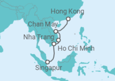 Reiseroute der Kreuzfahrt  Thailand, Vietnam - Silversea