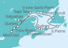 Reiseroute der Kreuzfahrt  Grand Canadian Discovery - Silversea
