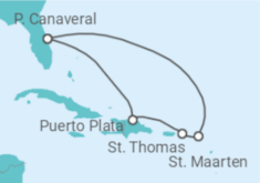 Reiseroute der Kreuzfahrt  Amerikanische Jungferninseln, Sint Maarten - Celebrity Cruises