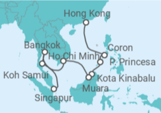 Reiseroute der Kreuzfahrt  Malaysia, Vietnam, Thailand - NCL Norwegian Cruise Line