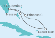 Reiseroute der Kreuzfahrt  Eastern Caribbean with Turks & Caicos Holiday - Princess Cruises