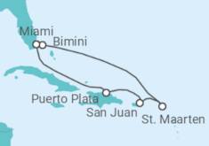Reiseroute der Kreuzfahrt  Puerto Rico, Sint Maarten - Virgin Voyages
