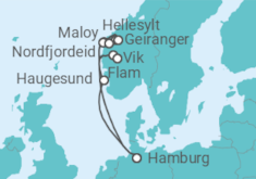 Reiseroute der Kreuzfahrt  Norwegen Alles Inklusive - Costa Kreuzfahrten
