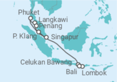 Reiseroute der Kreuzfahrt  Von Singapur nach Benoa (Bali), Indonesia - Celebrity Cruises
