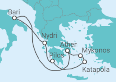 Reiseroute der Kreuzfahrt  A Journey through Legendary Marvels & Cultural Fusion - Explora Journeys