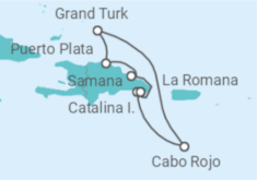 Reiseroute der Kreuzfahrt  Bahamas - Costa Kreuzfahrten