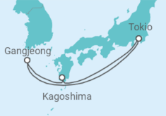 Reiseroute der Kreuzfahrt  Japan - MSC Cruises