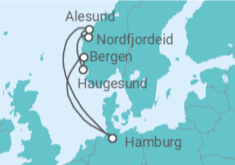 Reiseroute der Kreuzfahrt  Midsummer@Sea - AIDA